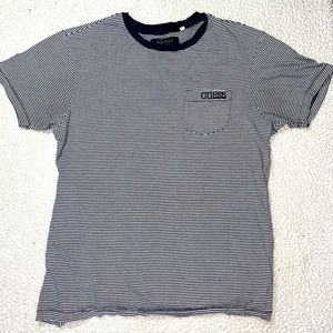 Black and white striped T-shirt by Guess